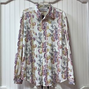 Robert Graham Multicolor Paisley Casual Button Down Shirt